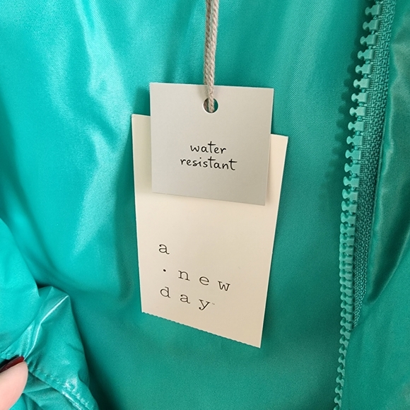 A New Day Jade Green Puffer Jacket Coat, Sz M - Picture 11 of 14